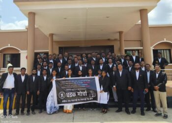 मराठा आरक्षण; मनोज जरांगे यांना पाठिंबा देण्यासाठी गेवराईत वकिल बांधवांचा मोर्चा!