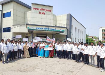 गेवराईत दिव्यांग मतदाराच्या शंभर टक्के मतदानासाठी जनजागृती रॅली